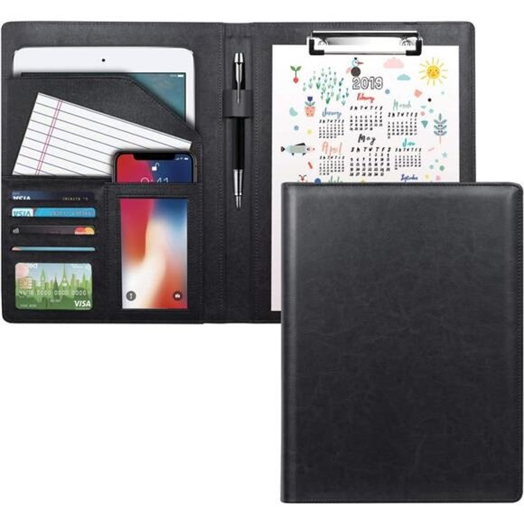 WAVEYU Business Portfolio Folder for Men Women, Padfolio Cover - Picture 1 of 7